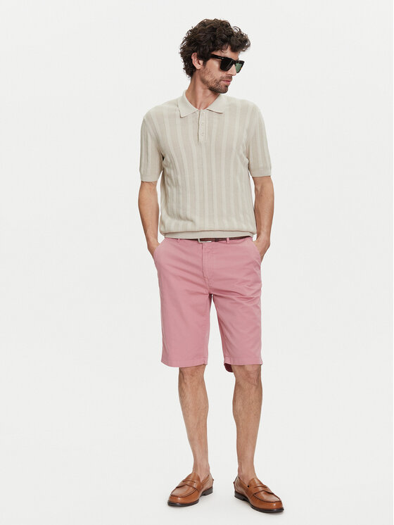 Baldessarini Baldessarini Kratke hlače iz tkanine B1 16939.2402 Roza Slim Fit
