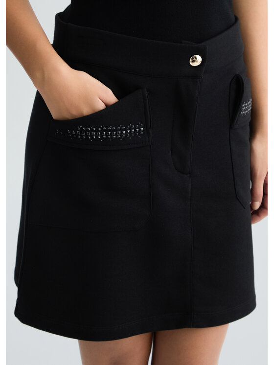 Liu Jo Liu Jo Spódnica mini TA5016FS00222222 Czarny Regular Fit