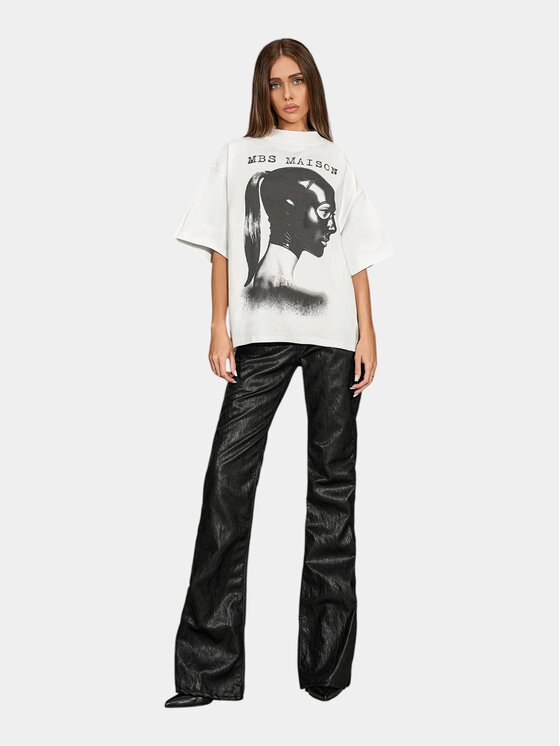 MADE BY SOCIETY MADE BY SOCIETY T-Shirt Nima - T27882 Biały Basic Fit