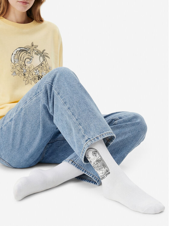 Roxy Roxy Ilgos kojinės AS_ROXY_05W_SS25 (3-PACK) Balta