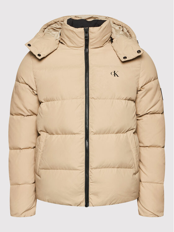 Calvin Klein Jeans Giubbotto piumino J30J318412 Beige Regular Fit •  Modivo.it