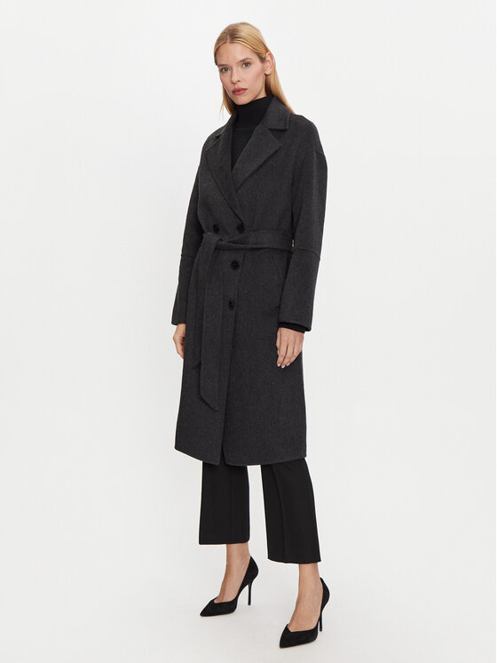 Silvian Heach Silvian Heach Вълнено палто GPA24016CP Сив Regular Fit