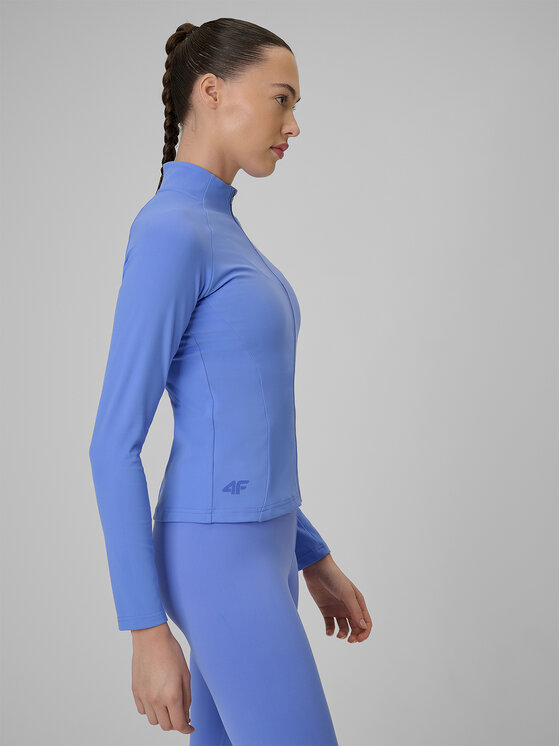 4F 4F Bluza BASIC+ Niebieski Slim Fit