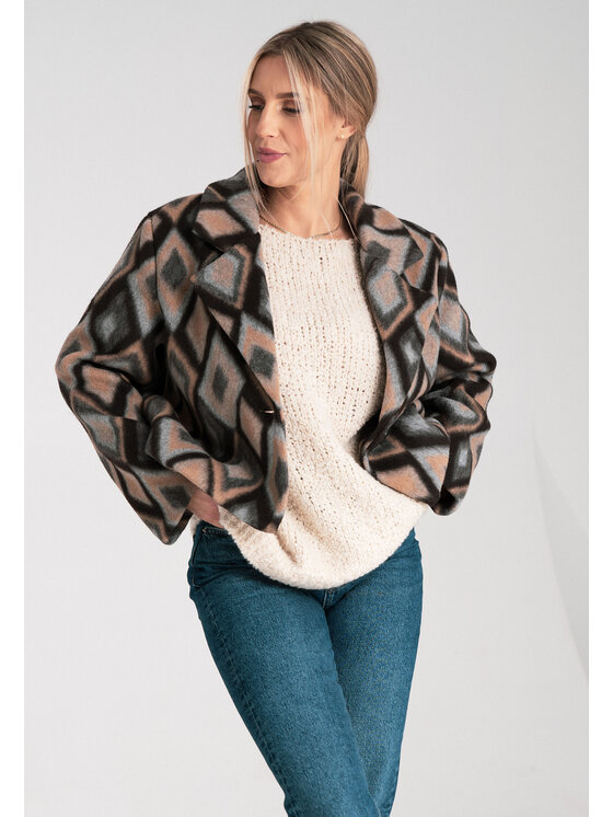 FIGL FIGL Dámska bunda M1117 Modrá Regular Fit