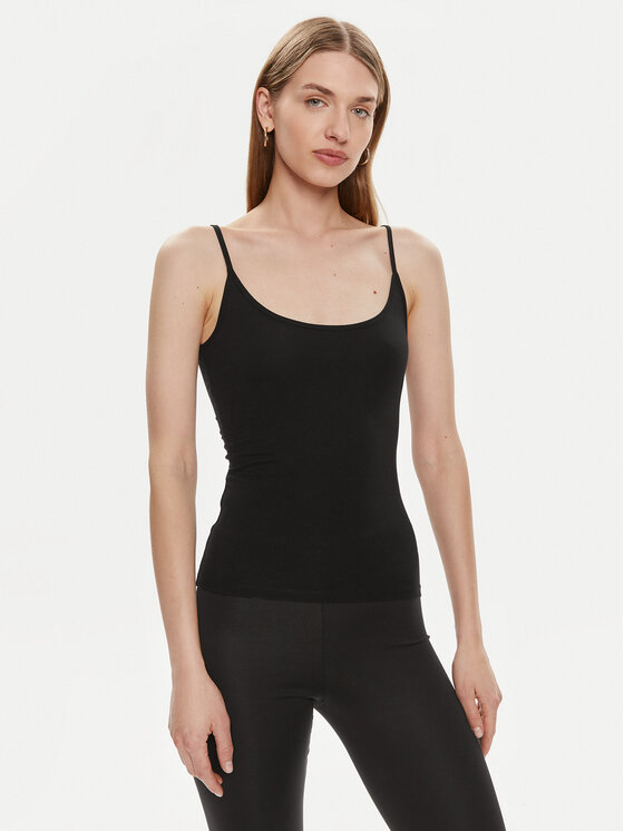 Gina Tricot Top 22470 Čierna Slim Fit