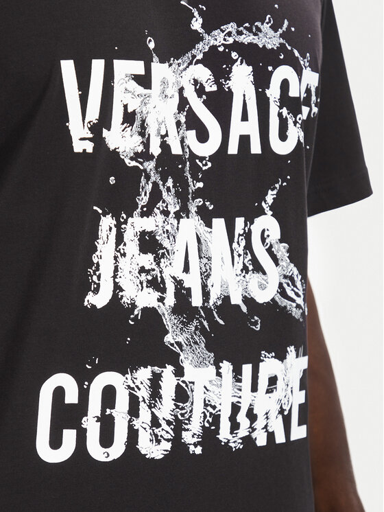 Versace Jeans Couture Versace Jeans Couture Tričko 80GAHC01 CJ01C Čierna Regular Fit