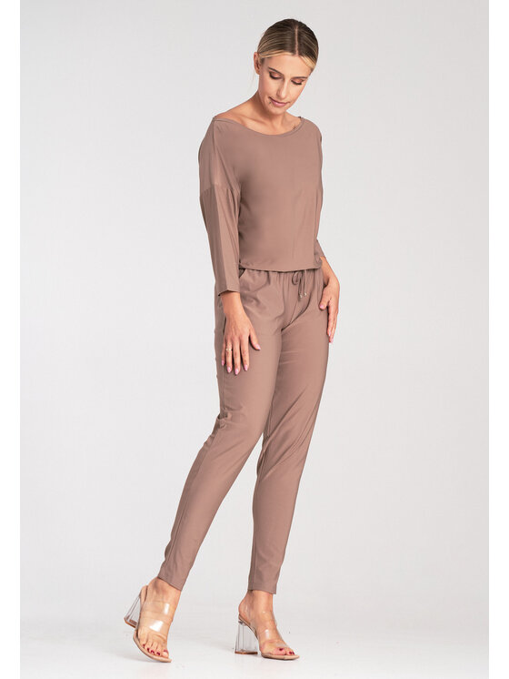 FIGL FIGLFIGL Jumpsuit M1030 Beige Regular Fit
