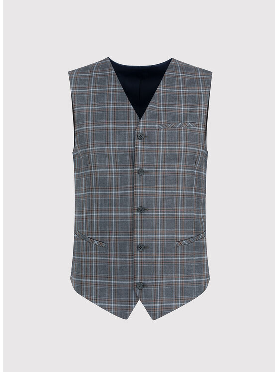 Pako Lorente Pako Lorente Kamizelka P22SF-8X-007 Szary Slim Fit