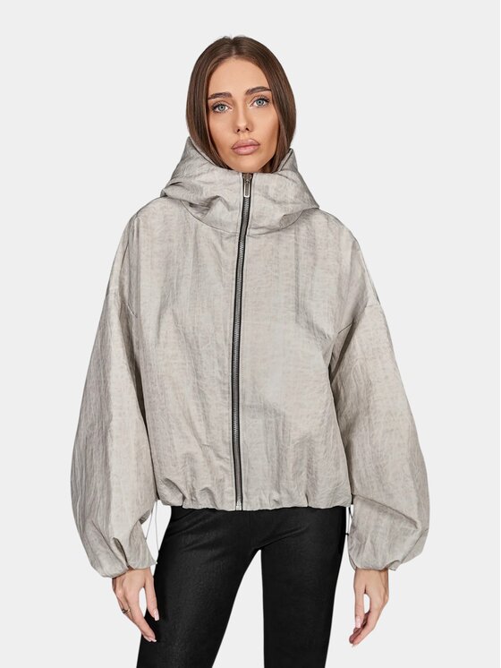 MADE BY SOCIETY MADE BY SOCIETY Kurtka anorak Velune - J27727 Szary Basic Fit