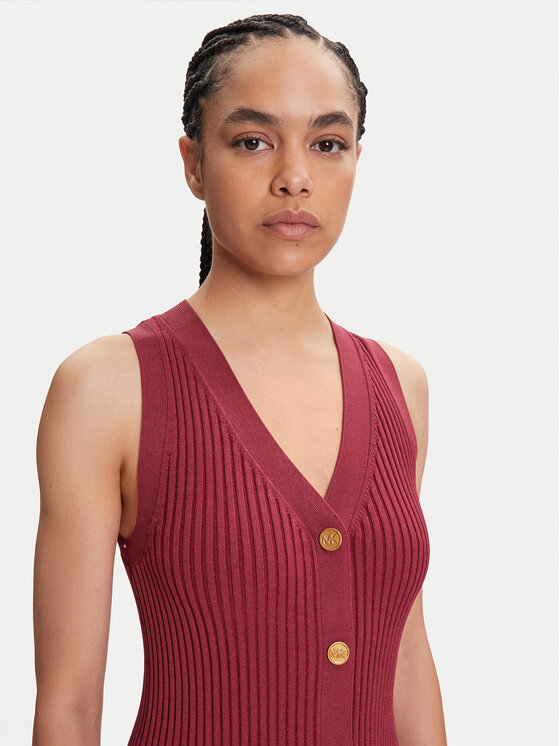 MICHAEL Michael Kors MICHAEL Michael Kors Rochie tricotată MT5832533D Roz Slim Fit