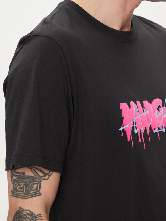 Hugo T-Shirt Decation 50515282 Schwarz Regular Fit | Modivo.de
