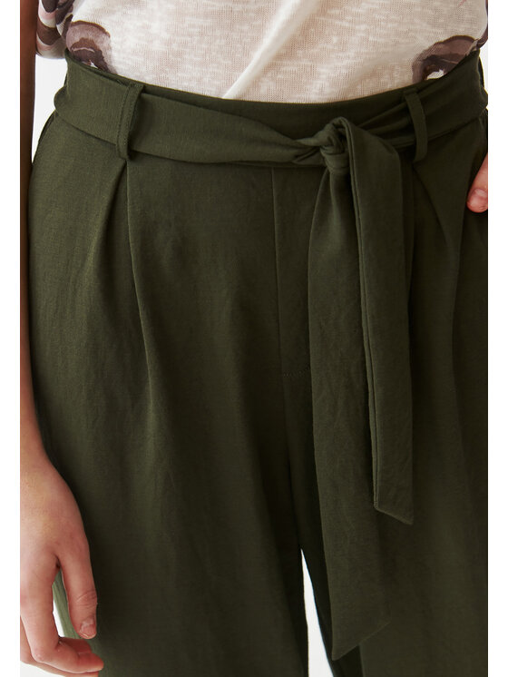 TATUUM TATUUM Kalhoty z materiálu ZAMIRIA Khaki Loose Fit