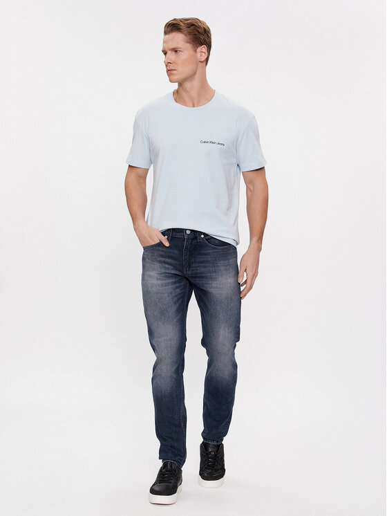 T-shirt Calvin Klein Jeans Institutional Logo Tee Cinza de Homem, J30J322344PRC