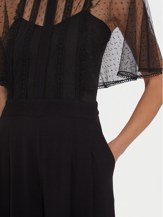TWINSET TWINSET Salopetă 252TT2340 Negru Wide Leg