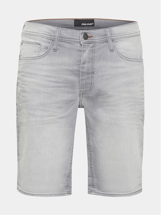 Blend Blend Džínové šortky 20713326 Šedá Slim Fit