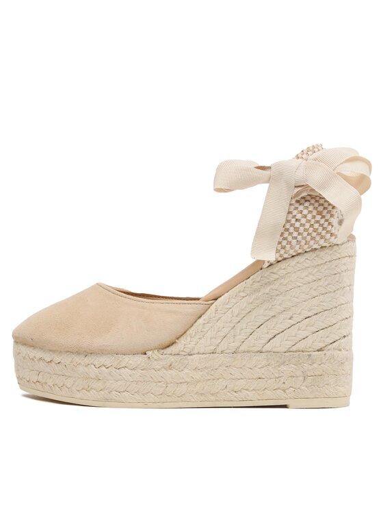 Manebi Manebi Espadryle Soft Suede Wedge Espadrilles M 1.1 WV Beżowy