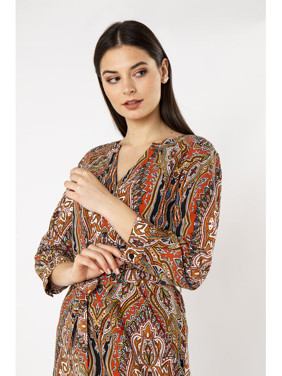 QUIOSQUE QUIOSQUE Každodenné šaty SUCCOSA DRESS Hnedá Regular Fit