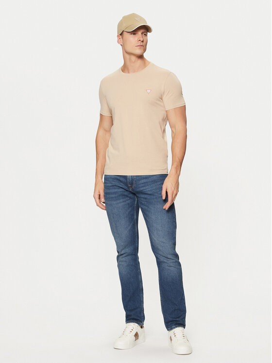 Guess Guess T-Shirt M2YI24 J1314 Beżowy Slim Fit