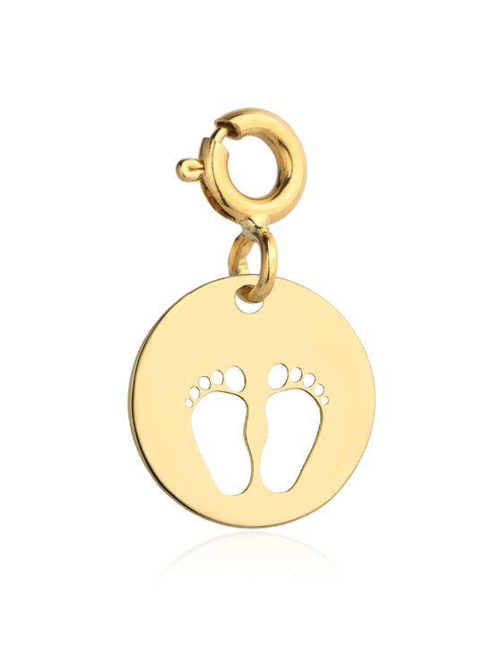 Fugart Fugart Naszyjnik Zawieszka/charms pełne kółko i stópki FUG6-20-Z00346-2 Złoty