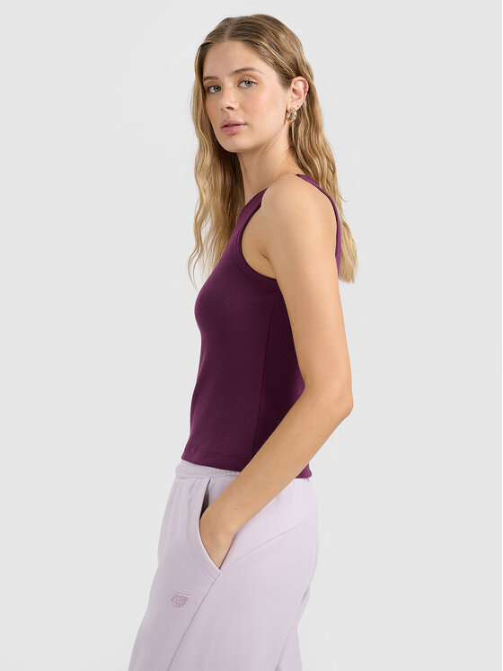 4F 4F Tank top NOS Fioletowy Slim Fit
