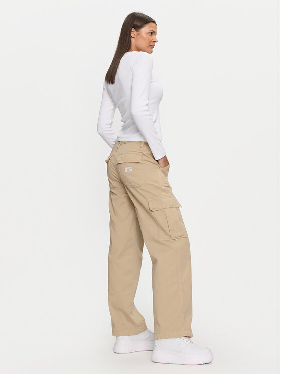 Guess Jeans Guess Jeans Spodnie materiałowe 165623 Beżowy Slim Fit