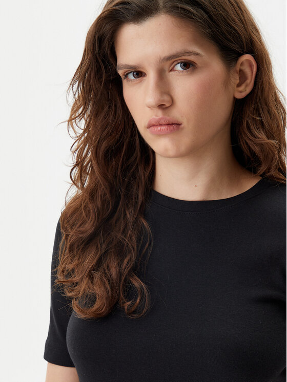Gap Gap Majica 679172-00 Črna Stretch Fit