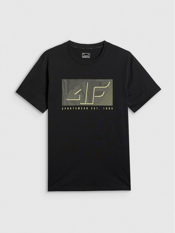 4F 4F T-Shirt 4FRSS26TTSHM3991-20S Μαύρο Regular Fit