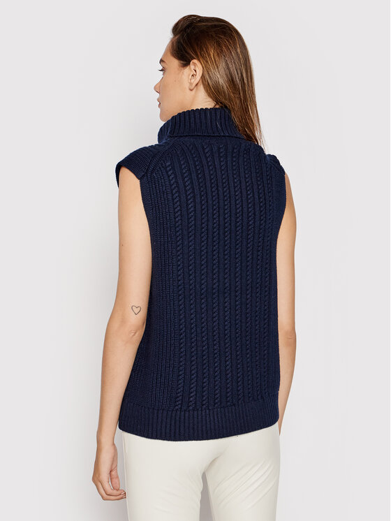 Victoria Victoria Beckham Victoria Victoria Beckham Поло Summer 2321KJU002823A Тъмносин Regular Fit