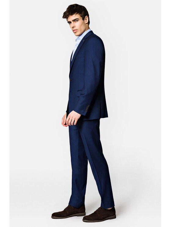 Lancerto Lancerto Garnitur GA073123000007 Granatowy Slim Fit