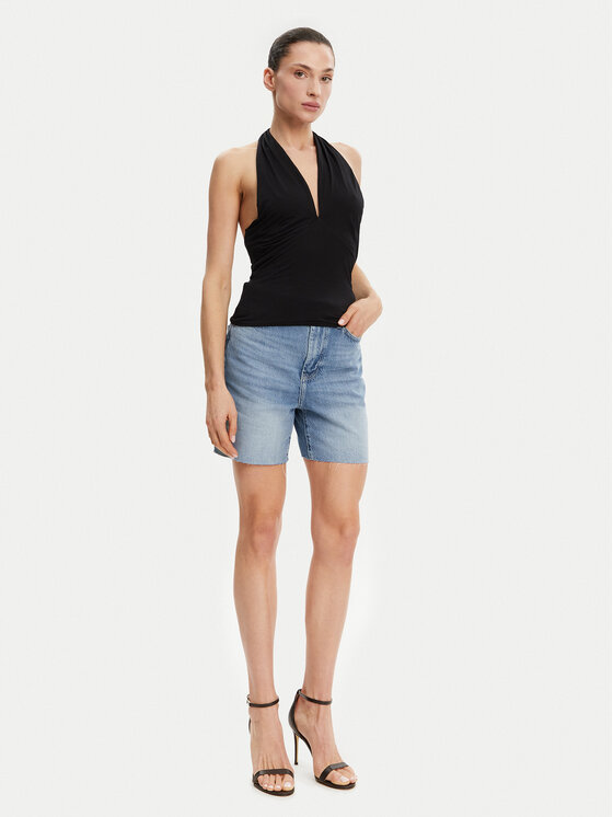 Guess Guess Pantaloni scurți de blugi W5GD47 D5B94 Albastru Regular Fit