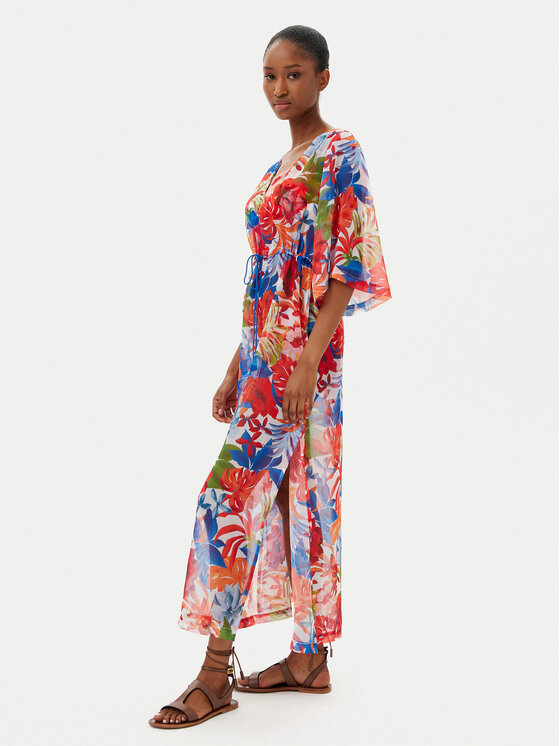 Selmark Selmark Sukienka plażowa BL596 Kolorowy Relaxed Fit