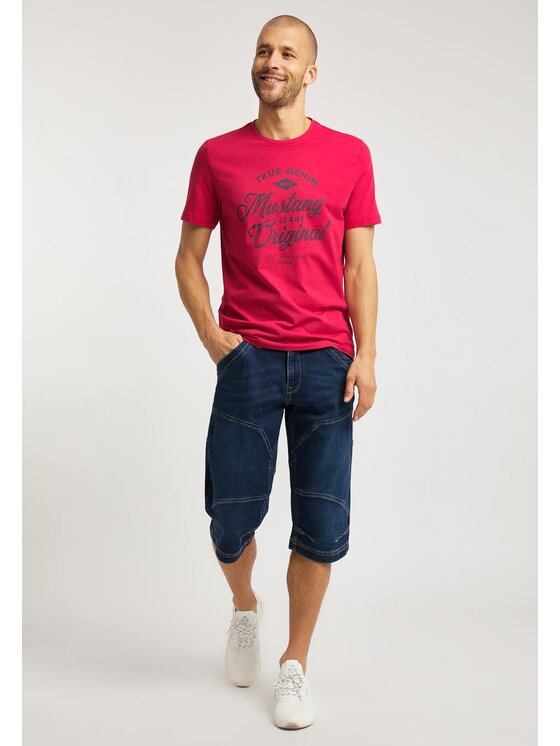 Mustang Mustang T-shirt ALEX C PRINT Rosa Regular Fit