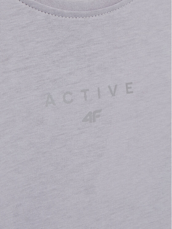 4F 4F T-Shirt HJZ22-JTSD002 Grau Regular Fit
