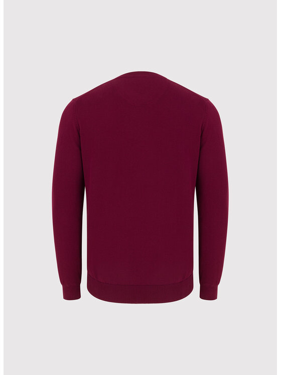 Pako Lorente Pako Lorente Sweter P26WN-2X-010 Bordowy Straight Fit