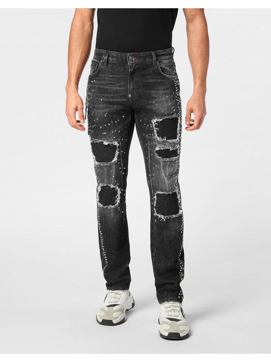 PHILIPP PLEIN PHILIPP PLEIN Jeansy 22237 Šedá Skinny Fit