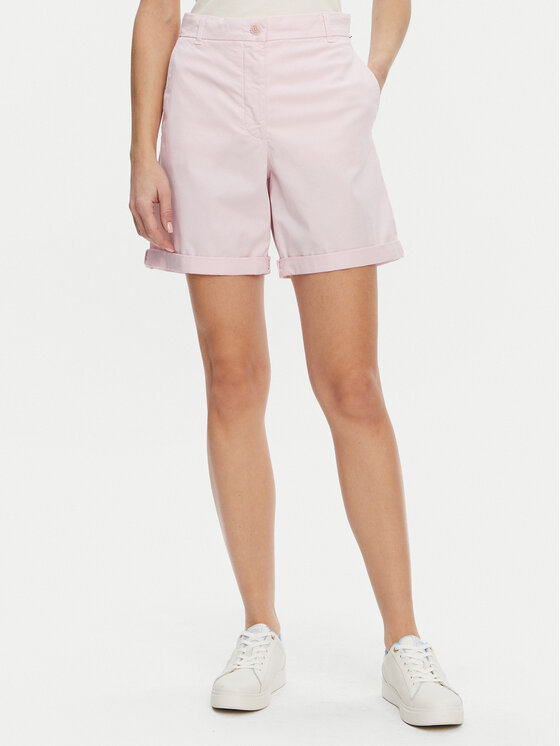 Tommy Hilfiger Tommy Hilfiger Pantalon scurți din material WW0WW42457 Roz Regular Fit