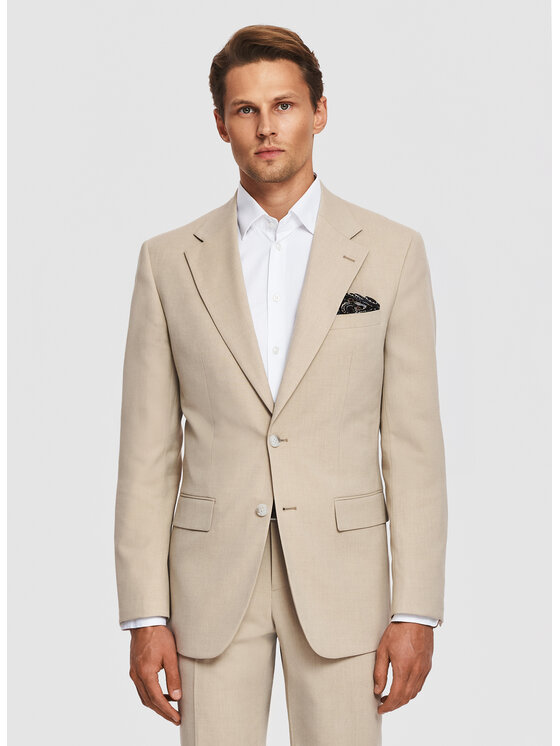 Pako Lorente Pako Lorente Marynarka P26SF-3G-006 Beżowy Slim Fit