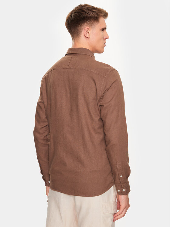 Solid Solid Hemd 21107646 Braun Regular Fit