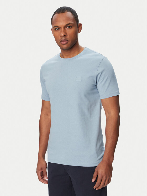 BOSS Tricou Tales 50508584 Albastru deschis Regular Fit