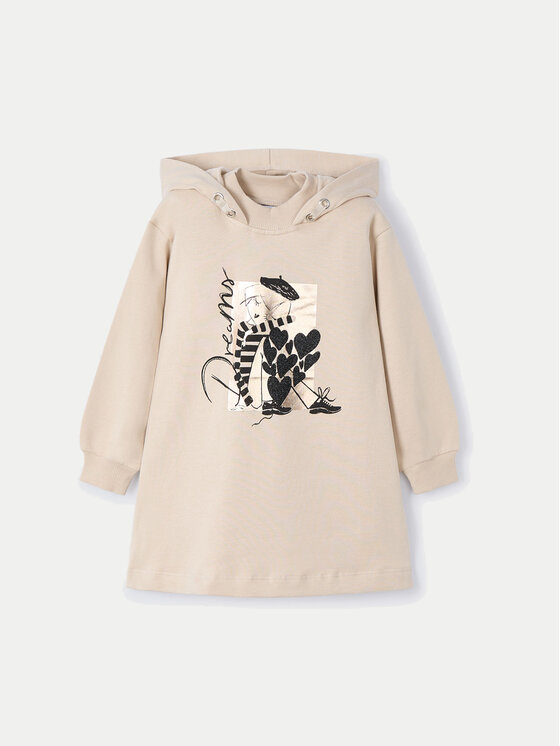 Mayoral Mayoral Трикотажна сукня 4930 Бежевий Regular Fit