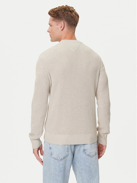 Tommy Jeans Tommy Jeans Pulover DM0DM21652 Bej Slim Fit