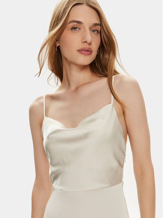 Vila Robe de cocktail Ravenna 14085601 Beige Regular Fit | Modivo.fr