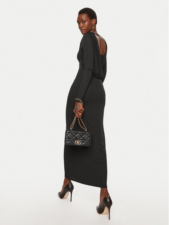 TWINSET TWINSET Rochie de seară 242TF2150 Negru Slim Fit