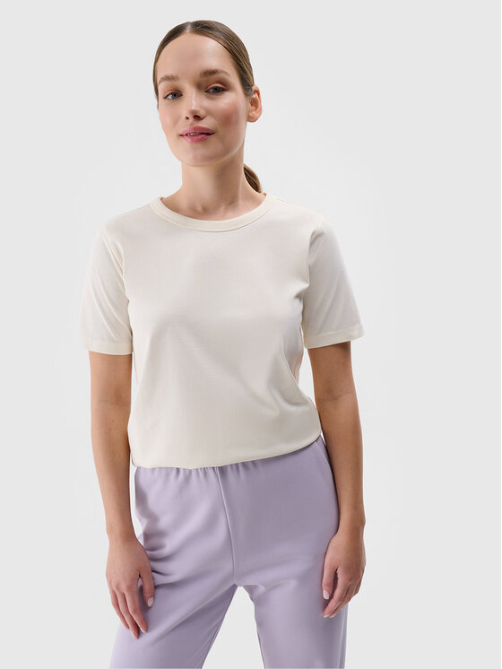 4F 4F T-Shirt EASY WEAR Biały Regular Fit