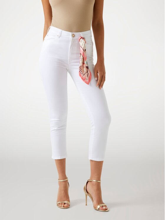 Guess Guess Spodnie materiałowe 176607 Biały Slim Fit