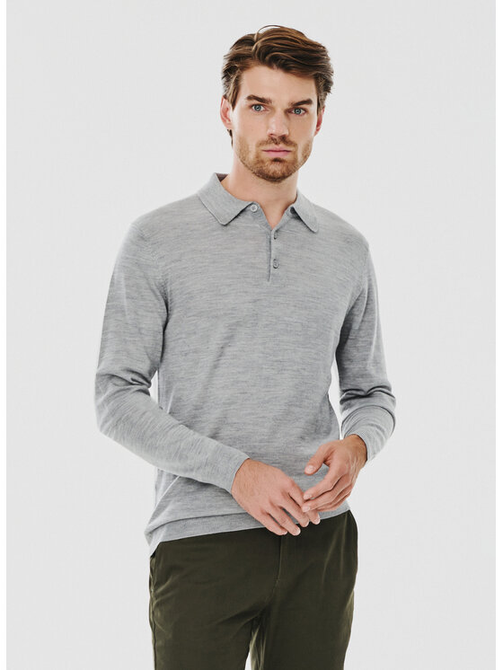Pako Lorente Pako Lorente Sweter P24WF-2X-012 Szary Classic Fit