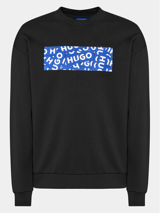 HUGO Hugo Felpa Naylos 50515188 Nero Regular Fit