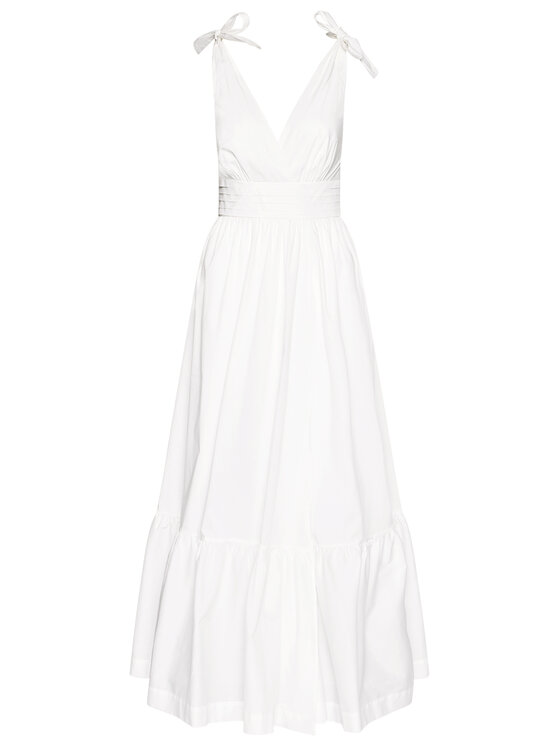 TWINSET TWINSET Sukienka letnia 211LM2EJJ Biały Regular Fit