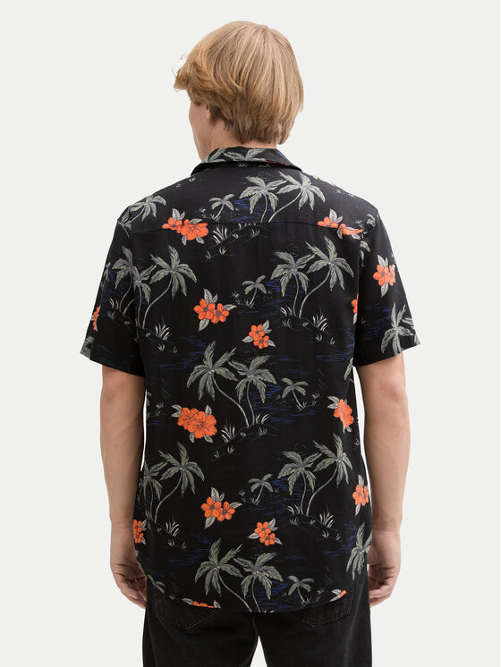 Tom Tailor Denim Tom Tailor Denim Cămașă 1045191 Negru Relaxed Fit