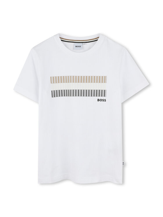 BOSS T-Shirt J52035 D Biały Slim Fit